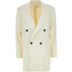 Blazers AMI Ivory Wool Oversize Blazer White