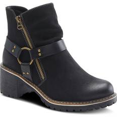 Patrizia Patrizia Women's Firewood Block Heel Booties Black 37.0