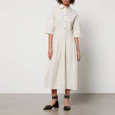 Linen Dresses Stella Nova Striped Cotton-Poplin Midi Dress DK 38/UK Multi