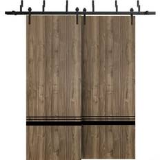 Walnut Doors SartoDoors Sliding Closet Barn Bypass S 7020-G10Y (x)