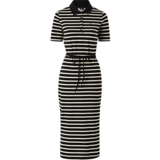 Tommy Hilfiger Black Dresses Tommy Hilfiger Midi Polo Dress Ss - Schwarz