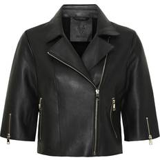 Cropped Jacket 11226 Black with light gold