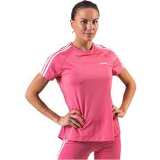 Adidas Dam - Elastan/Lycra/Spandex - Rosa T-shirts Adidas D2M 3S Tee Pink/White, Female, Kläder, T-shirt, Träning, Rosa