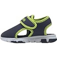 Reebok Jungen Wave Glider Iii Sandalen Freizeit und Sportbekleidung, Vector Navy Acid Yellow Ftwr White, 30.5