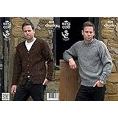 Needlework Patterns on sale King Cole Men's Sweater And Cardigan Pattern, 4034