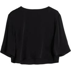 Top Pim Cropped Tee - Black