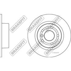 APEC Brake Discs Pair Solid Rear BRAKEFIT SDK6170