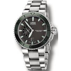Watches Oris Oris Aquis Date Small Second Dark Green Bracelet D Grey