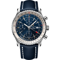 Watches Breitling Breitling Navitimer 1 Chronograph GMT 46 Leather Tang Type Blue