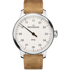 Watches MeisterSinger MeisterSinger N. 01 Suede Cognac White