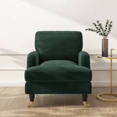 Green Armchairs Payton Dark Green Velvet Armchair