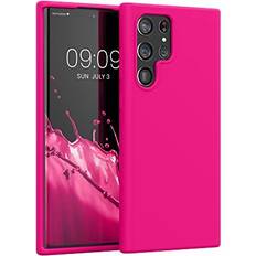 Case Compatible with Samsung Galaxy S22 Ultra Case TPU Silicone Phone Cover with Soft Finish Neon Pink