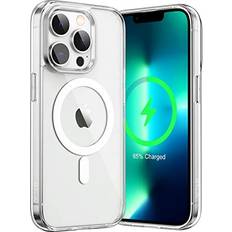 Mobile Phone Covers JeTech Magnetic Case for iPhone 13 Pro Max 6.7-Inch Compatible with MagSafe Wireless Charging, Shockproof Phone Bumper Cover, Anti-Scratch Clear Back (Clear)