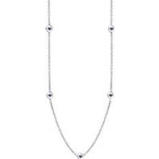 Jewellery C. W. Sellors 9ct White Gold Turquoise Heart Link Disc Chain Necklace Option1 Value White Gold