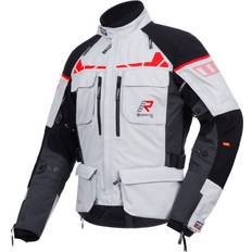 Rukka Ecuado-R Motorrad Textiljacke, schwarz-grau-rot, Größe