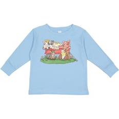 Children's Clothing Inktastic Cute Farm Animal Wagon Boys or Girls Long Sleeve Toddler T-Shirt