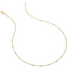 Hot Diamonds Gioielli Hot Diamonds x Jac Jossa Embrace Gold Plated Sterling Silver Beaded Cable Chain Necklace 45cm Silver