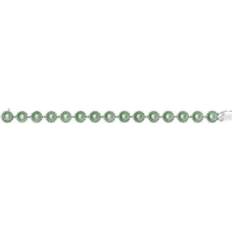 Georg Jensen Stine Goya Daisy Sterling Silver Vivid Green Enamel Bracelet