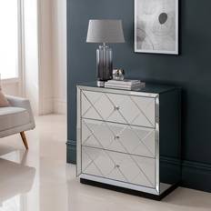 Canora Grey Mirrored Diamond Pattern 3 Chest of Drawer