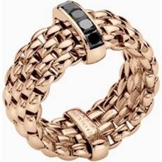 XL Rings Fope Flex'it Panorama 18ct Rose Gold 0.70ct Black Diamond Ring