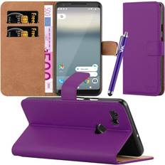 Google Pixel 2 XL Mobile Phone Covers iCatchy Purple For Google Pixel 2 XL Leather Wallet Case Cover