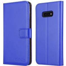 iCatchy Blue For Samsung Galaxy S10e Wallet Book Leather Case