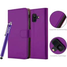 iCatchy Purple For Samsung Galaxy A6 Leather Wallet Case Cover