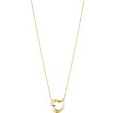 Georg Jensen Hearts of Love Leaf 18ct Yellow Gold Necklace Silver