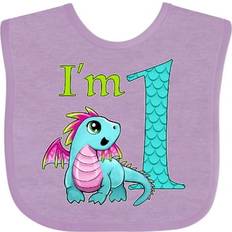 Green Food Bibs Inktastic Blue and Pink Baby Dragon First Birthday Baby Bib