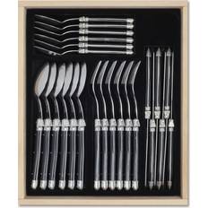 Laguiole Piece Display Box Black Cutlery Set 24pcs