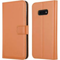 iCatchy Orange For Samsung Galaxy S10e Wallet Book Leather Case