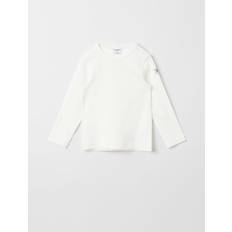 White Cotton Long Sleeve Top