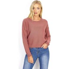 sty Pink Grunge, XS Ladies Crew Neck Jumper Sweater Soft Light Knit New Season Top Brave Soul XS-L
