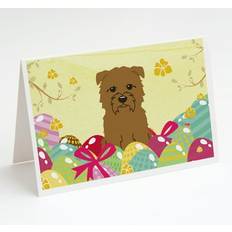 Easter Cards & Invitations Caroline's Treasures Easter Eggs Glen of Imal Tan Greeting Cards and Envelopes Pack of 8