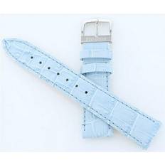 Citizen Watch Straps Citizen Genuine Citizen Watchband Eco-Drive Blue Alligator Grained Leather 18MM Silver Tone Buckle Regular Length 59-K50105