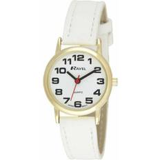 Ravel Ladies Easy Read White & White Faux Leather R0105.34.2A White/Gold