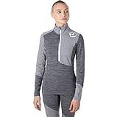 Ortovox Womens Fleece Light Zip Neck Jacket, Grey Blend