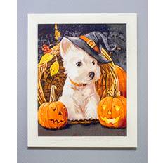 Diamond painting Halloween hund