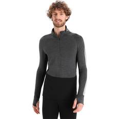 Icebreaker Men's 260 ZoneKnit Merino Wool Base Layer, Black/Grey