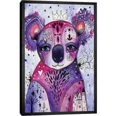 Happy Larry Koala Love Print on Canvas Framed Art