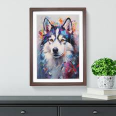 Marlow Home Co Husky Informel No.3 Single Picture Prints on Wood Framed Art