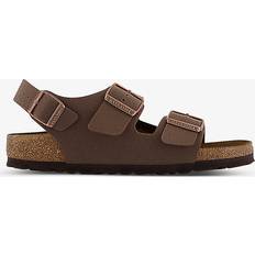Birkenstock Womens Mocha Milano Buckle-embellished Faux-leather Sandals Eur Women