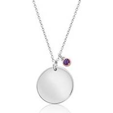 Clogau Celebration February Birthstone Pendant - Silver/Rose Gold/Purple