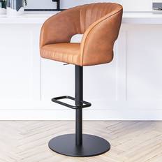 Curved Tan Seating Stool