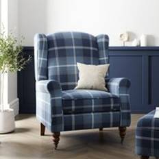Dunelm Armchairs Dunelm Oswald Grande Check Wingback Armchair