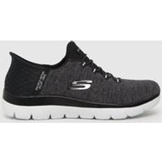 Skechers slip ins summits trainers in black & white Black white EU 39
