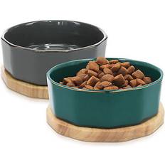 Ceramic Dog Bowl Set of 2 800ml