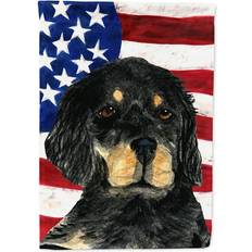 Carolines Treasures Carolines Treasures SS4042CHF USA American Flag with Gordon Setter House Flag