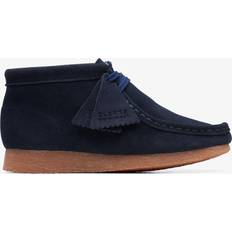 Clarks Boots Children's Shoes Clarks Older Kid's Wallabee Boot - Navy Suede