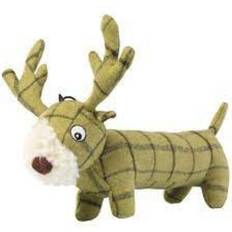 House of paws Tweed Plush Stag Dog Toy Green